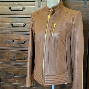 Michael Kors Genuine Leather Moto Jacket